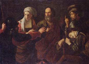 The Denial of St. Peter (oil on canvas) | Obraz na stenu