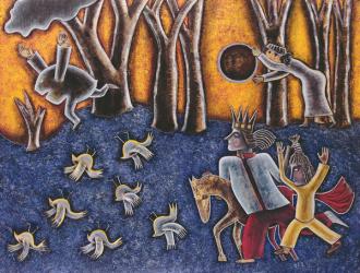 Spinning the Moon, 1991 (mixed media on board) | Obraz na stenu