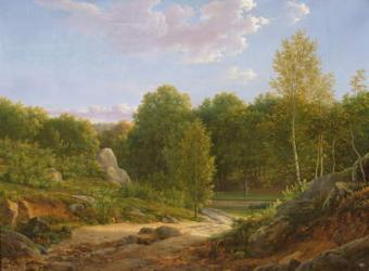 View of Fontainebleau Forest, 1829 (oil on canvas) | Obraz na stenu