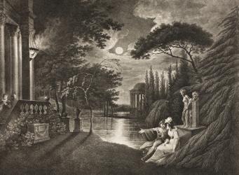 Belmont, Avenue to Portia's House, Act IIV, Scene I, from 'The Merchant of Venice', from The Boydell Shakespeare Gallery, published late 19th century (litho) | Obraz na stenu