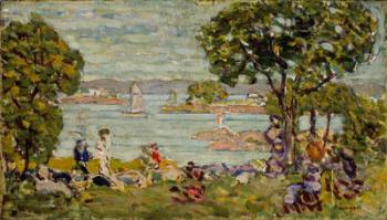 Cove, Maine, c.1907-10 (oil on canvas) | Obraz na stenu