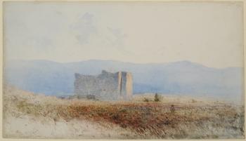 Buit's Castle, near Bewcastle, 1840-58 (w/c on paper) | Obraz na stenu