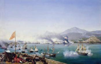 The Battle of Navarino, 20 October 1827 (oil on canvas) | Obraz na stenu