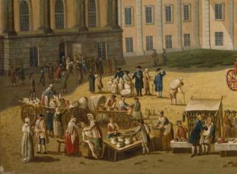Market in the Alter Markt, Potsdam, 1772 (oil on canvas) (detail from 330433) | Obraz na stenu