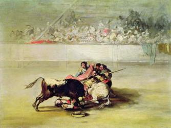 The Fall of a Picador from his Horse under a Bull (oil on canvas) | Obraz na stenu