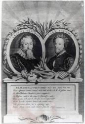 Francis Beaumont and John Fletcher, engraved by T. Ryder (engraving) | Obraz na stenu