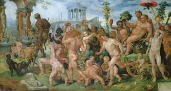 The Triumphal Procession of Bacchus, c.1536-37 (oil on panel) | Obraz na stenu