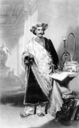 Debendranath Tagore (1817-1905) (engraving) (b&w photo) | Obraz na stenu