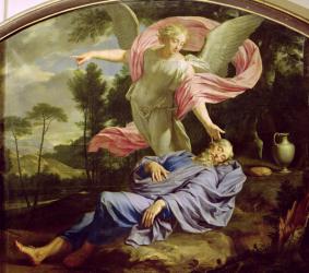 The Dream of Elijah, 1650-55 (oil on canvas) | Obraz na stenu