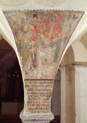 Mass of St. Gregory, mural from the crypt (fresco) | Obraz na stenu