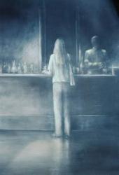 Girl in a Bar, 1995 (acrylic on paper) | Obraz na stenu