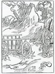 Of the way of felycyte and godnes, and of the payne to come unto sinners, illustration from Alexander Barclay's English translation of 'The Ship of Fools', from an edition published in 1874 (engraving) | Obraz na stenu