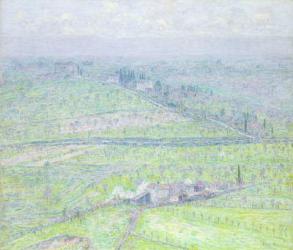 Tuscan landscape (oil on panel) | Obraz na stenu