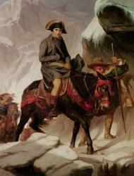Napoleon Bonaparte (1769-1821) Crossing the Alps (oil on canvas) | Obraz na stenu