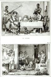 Dinner and after Dinner Relaxation (litho) (b/w photo) | Obraz na stenu