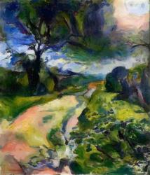 country lane sunset | Obraz na stenu