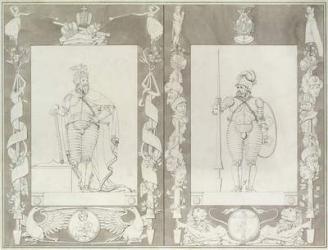 Charlemagne (742-814) and Heymon, 1804-5 (pen, ink and wash on paper) | Obraz na stenu