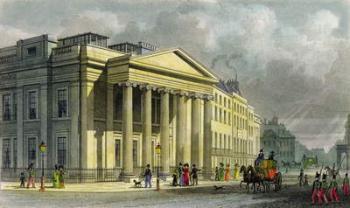 The New College of Physicians, Pall Mall, East, engraved by Thomas Barber (1768-1843) (colour engraving) | Obraz na stenu