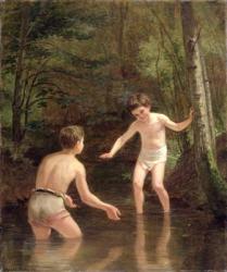 Bathing Boys, 1873 (oil on panel) | Obraz na stenu