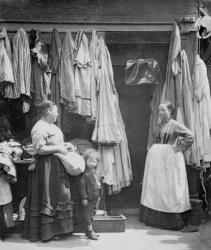 An Old Clothes Shop, Seven Dials, from 'Street Life in London', 1877 (b/w photo) | Obraz na stenu