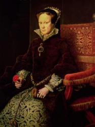 Queen Mary I (1516-58) 1554 (oil on panel) | Obraz na stenu