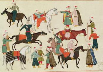 Ms 1671 A Horse Market, c.1580 (gouache on paper) | Obraz na stenu