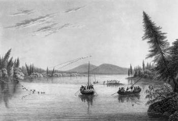 View from Morgan's Rocks in Hill River, 1819 (engraving) | Obraz na stenu