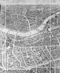 Balloon View of London, 1851 (litho) | Obraz na stenu