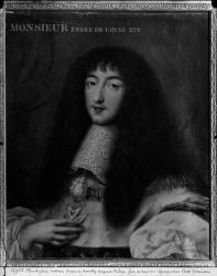 Portrait of Philippe (1640-1701) Duc d'Orleans (oil on canvas) (b/w photo) | Obraz na stenu