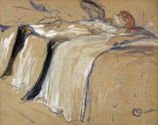 Woman lying on her Back - Lassitude, study for 'Elles', 1896 (oil on cardboard) | Obraz na stenu