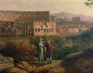 Johann Wolfgang von Goethe (1749-1832) visiting the Colosseum in Rome, c.1790 (oil on canvas) | Obraz na stenu