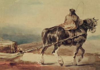 The Barge Horse (pencil & w/c on paper) | Obraz na stenu