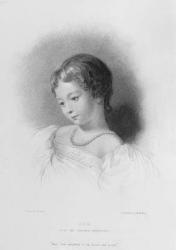 Portrait of Augusta Ada Byron (1815-52) engraved by W. H. Mote (fl.1842-64) (engraving) (b/w photo) | Obraz na stenu