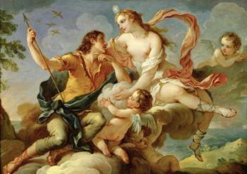 Venus and Adonis (oil on canvas) | Obraz na stenu