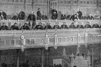 The House of Commons: The Reporters' Gallery, from 'The Illustrated London News', 18th February 1882 (engraving) | Obraz na stenu