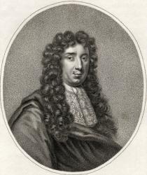 George Savile, engraved by Bocquet, illustration from 'A catalogue of Royal and Noble Authors, Volume III', published in 1806 (colour litho) | Obraz na stenu