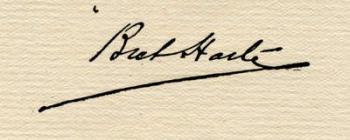 Signature of Francis Bret Harte (1839-1902) (litho) | Obraz na stenu