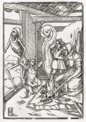 Death comes for the Child, from 'Der Todten Tanz', published Basel, 1843 (litho) | Obraz na stenu