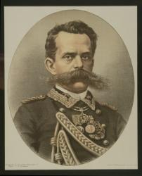 Umberto I (1844-1900) King of Italy, Florence and the Two Sicilies, Duke of Savoy (coloured engraving) | Obraz na stenu