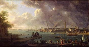 View of the Port of Lorient (oil on canvas) | Obraz na stenu