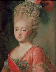 Portrait of Empress Maria Fyodorina (1759-1828), 1770s (oil on canvas) | Obraz na stenu