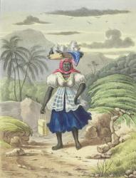 Milkwoman, plate 10 from 'Sketches of Character...', 1838 (colour litho) | Obraz na stenu