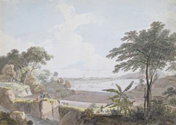 View of the Canton River, near Whampoa, China, c.1785-94 (w/c & graphite on laid paper) | Obraz na stenu