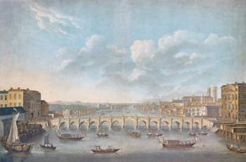 View of Westminster Bridge, engraved by Pierre Michel Alix (1762-1817), 1799 (colour engraving) | Obraz na stenu