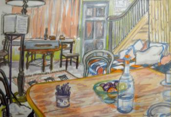 Clare Lise's Music Studio, (gouache) | Obraz na stenu