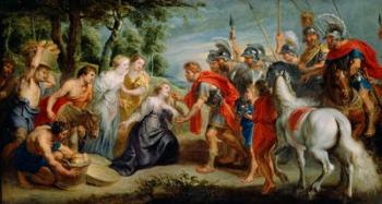 David Meeting Abigail, c.1620-5 (oil on canvas) | Obraz na stenu
