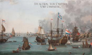 The Battle of Chatham, 1667 (oil on canvas) | Obraz na stenu