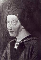 Portrait of Louis XI (1423-83) 1482 (b/w photo) | Obraz na stenu