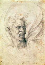 Study of a man shouting (charcoal on paper) | Obraz na stenu