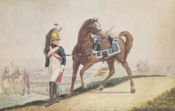 Dragoons of the French Imperial Army (gouache on paper) | Obraz na stenu